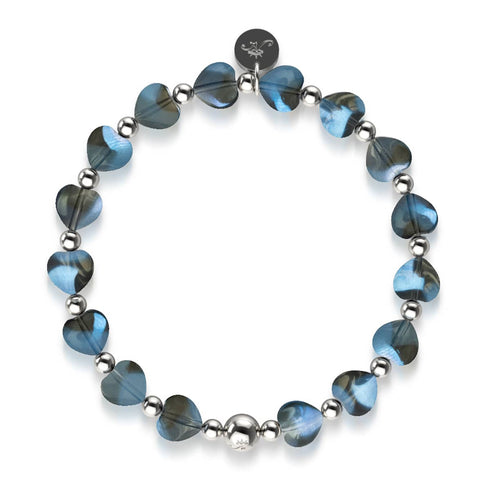 Bracelet Amour Bleu | Cœurs Infinis